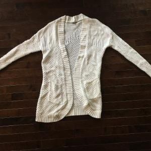 Womens White Sweater/Cardigan